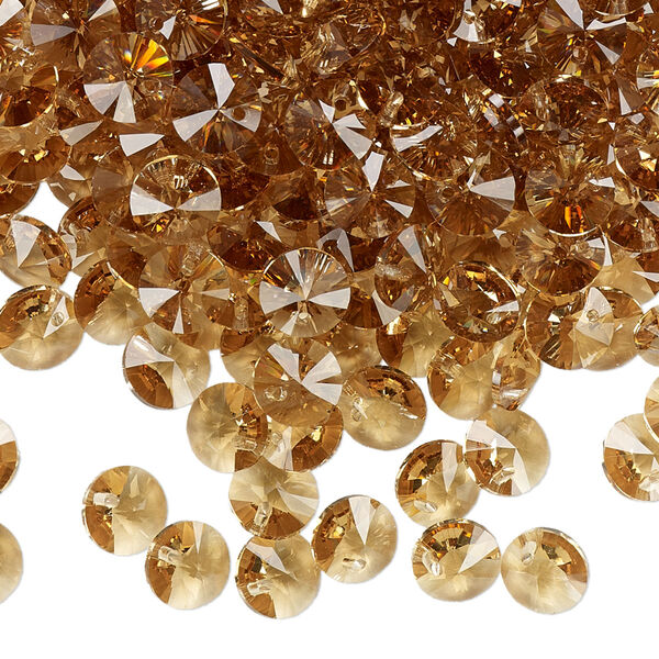Drop 720pk light Colorado topaz, Swarovski® 6mm pendant mini disk 6428 image number 1