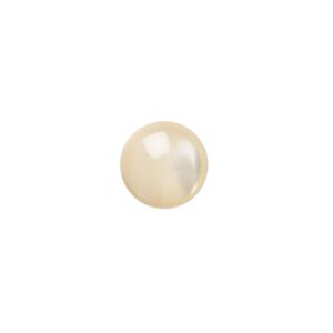 Cabochon, mother-of-pearl shell (natural), 10mm calibrated round, Mohs hardness 3-1/2. Sold per pkg of 4.