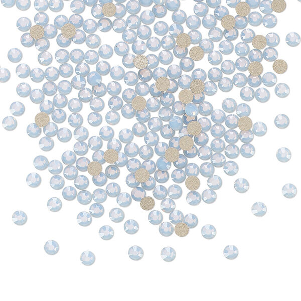 Flat back 1440pk light sapphire opal foil back, Preciosa MAXIMA Czech crystal rhinestone 2.1-2.3mm chaton rose round SS7 image number 0