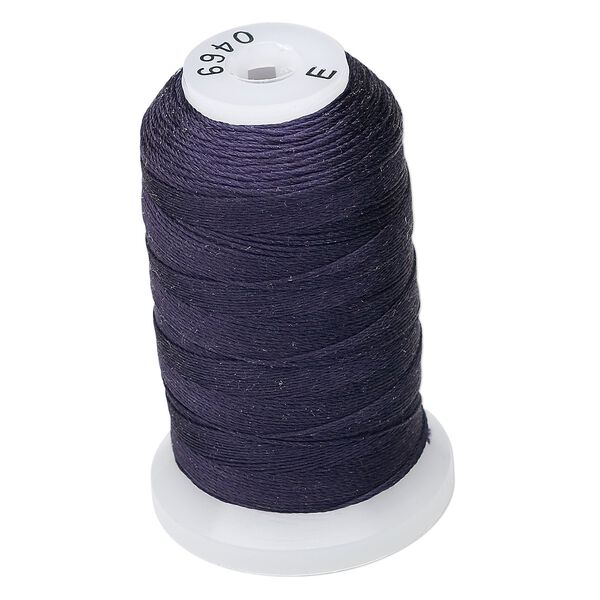 Thread, Purely Silk™, navy blue, size E. Sold per 200-yard spool. image number 0