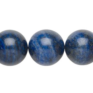 Lapis lazuli 1pkg1, round bead 8 inch 18-19mm