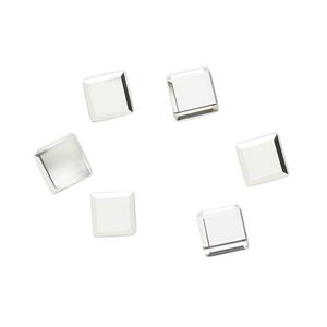 Flat back 6pk crystal foil back, Preciosa Czech crystal rhinestone 6mm cube