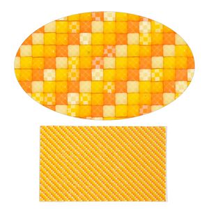 Adhesive sheet, My Style Deco Art™, peel-off, resin and glue, orange ombre, 8 x 4-3/4 inch rectangle, 1.8mm thick. Sold individually.
