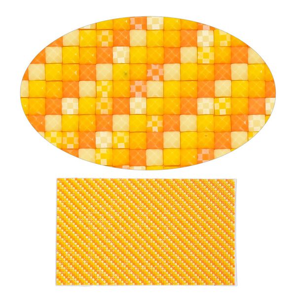 Adhesive sheet, My Style Deco Art™, peel-off, resin and glue, orange ombre, 8 x 4-3/4 inch rectangle, 1.8mm thick. Sold individually. image number 0