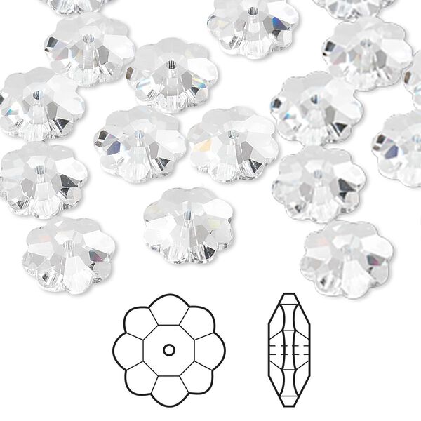 Margarita flower 144pk crystal, Crystal Passions® 10x3.5mm 3700 image number 0