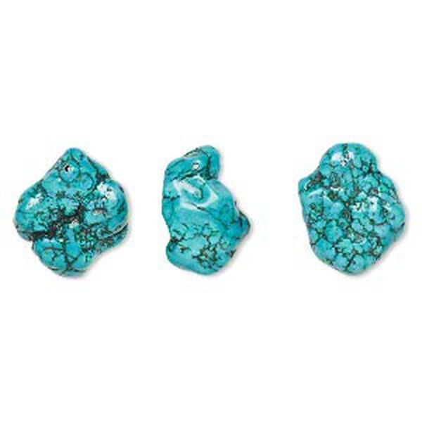 Magnesite 1pkg3, top-drilled freeform focal B grade, 35x25mm-37x32mm image number 0