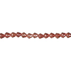 Garnet 1pkg1, hand-cut faceted cone bead natural 15 inch 3x2mm-5x3mm