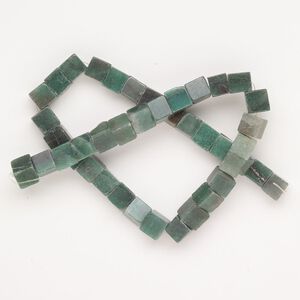Green aventurine 1pkg1, cube bead natural 15 inch 9-10mm