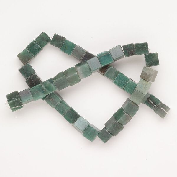 Green aventurine 1pkg1, cube bead natural 15 inch 9-10mm image number 0