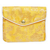 Pouch 1pkg3 rayon fabric and silver-finished steel, multicolored, 4.75x4-inch brocade. image number 2