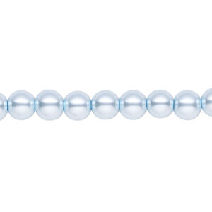 Pearl 2pk light blue, Celestial Crystal® 6mm round 15.5-16 inch