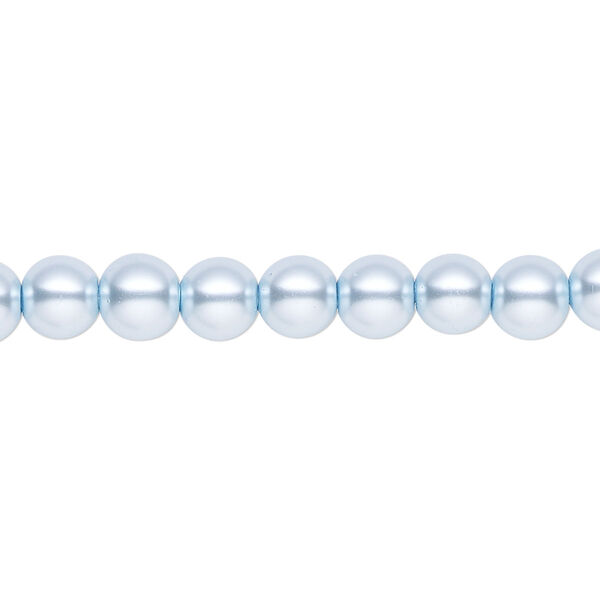 Pearl 2pk light blue, Celestial Crystal® 6mm round 15.5-16 inch image number 0