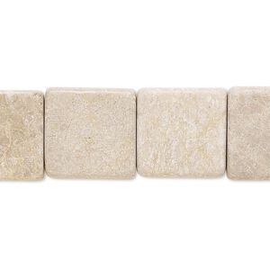 Brown feldspar 1pkg1, flat square bead natural 15 inch 14x14mm-15x15mm