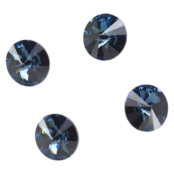 Chaton 4pk Montana foil back, Crystal Passions® 12mm rivoli 1122 image number 0