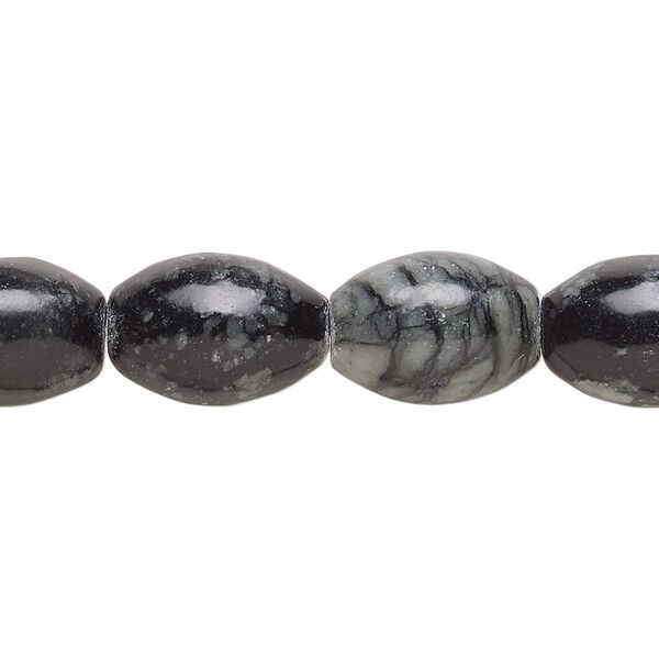 Picasso serpentine 1pkg1, oval bead natural 15 inch 14x10mm image number 0