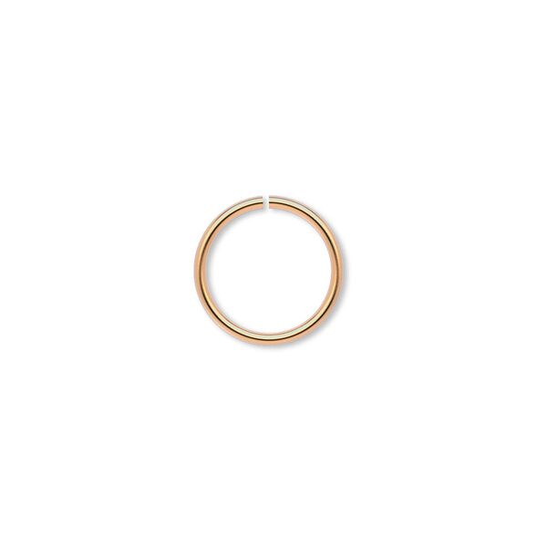 Jump ring, gold-plated brass, 12mm round, 10mm inside diameter, 18 gauge. Sold per pkg of 500. image number 0
