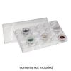 Organizer, plastic, clear, 9-3/8 x 6-3/8 x 1-inch rectangle, (24) 1-1/2 x 3/4 inch round vials with twist-off lids. Sold individually. image number 0