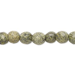 Russian serpentine 1pkg1, faceted round bead natural 15 inch 8-9mm