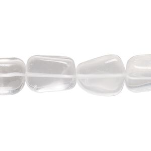 Snow quartz 1pkg1, hand-cut nugget bead natural 14 inch small