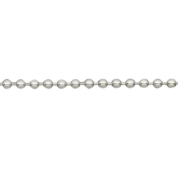 Chain, stainless steel, 2.4mm ball. Sold per 50-foot spool. image number 0