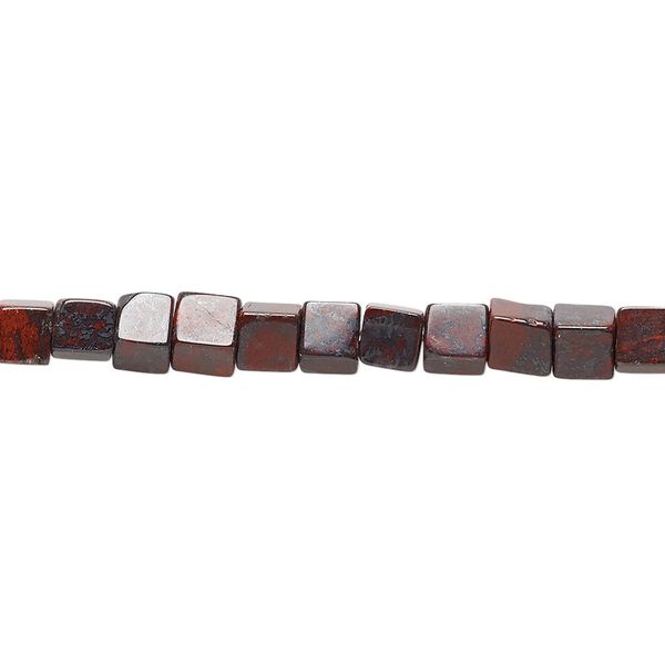 Brecciated jasper 1pkg1, cube bead natural 15.5-16 inch 4mm image number 0