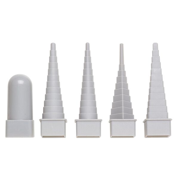 Wire mandrel, plastic, grey, 4-3/4 x 1-1/4 assorted shapes with 3 x 1-1/4 interchangeable handle. Sold per 5-piece set. image number 0
