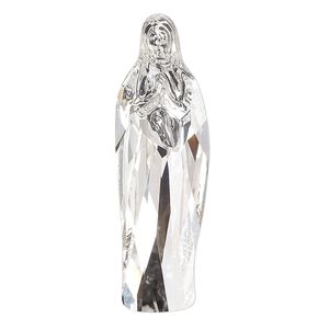 Fancy stone 1pk crystal foil back, Crystal Passions® 40x12.5mm Virgin Mary 4973