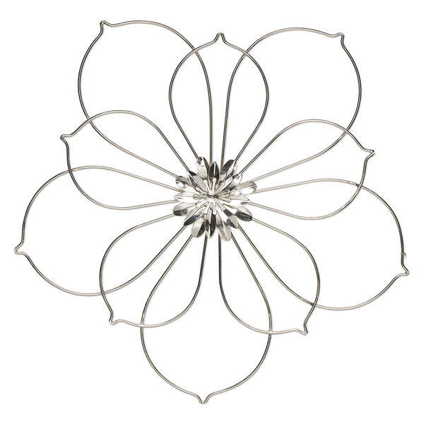 Wire frame, steel, 10-inch flower. Sold individually. image number 0