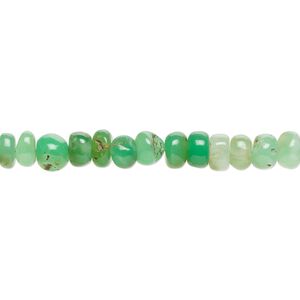 Chrysoprase 1pkg1, hand-cut rondelle bead natural 8 inch 5x3mm-6x4mm