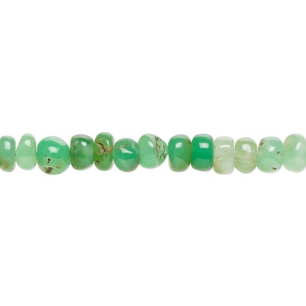 Chrysoprase 1pkg1, hand-cut rondelle bead natural 8 inch 5x3mm-6x4mm image number 0
