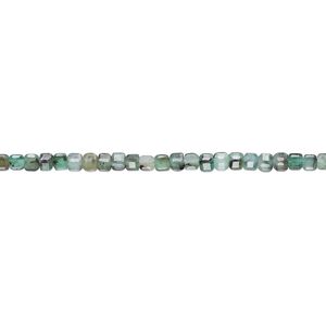 Emerald 1pkg1, faceted cube bead 15.5-16 inch 2-2.5mm