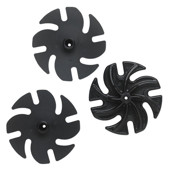 Backpad, 3M™ Ninja See-Thru™, plastic, black, 3-inch replacement disc for Jooltool™. Sold per pkg of 3. image number 0
