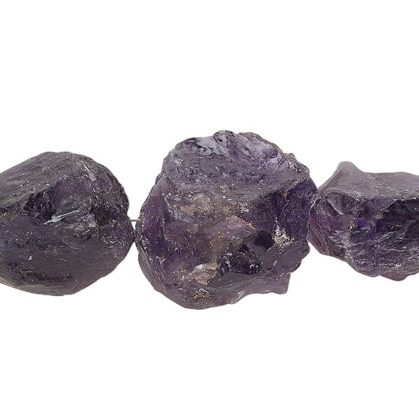 Amethyst 1pkg5, rough nugget bead natural medium image number 0
