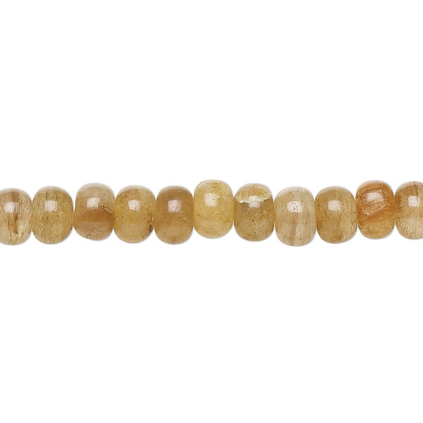 Yellow iron quartz 1pkg1, hand-cut rondelle bead natural C grade, 13 inch 5x2mm-7x5mm image number 0