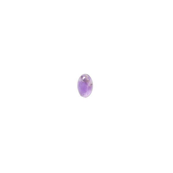 Cabochon, amethyst (natural), 6x4mm hand-cut calibrated oval, B grade, Mohs hardness 7. Sold per pkg of 2. image number 0