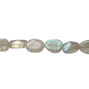 Labradorite 1pkg1, hand-cut flat oval bead natural 13 inch 6x4mm-8x6mm