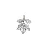 Bail, ice-pick, antiqued sterling silver, 15x13mm fancy leaf, 5mm grip length. Sold individually. image number 0