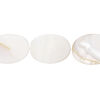 Mother-of-pearl shell 1pkg1, flat oval bead 15 inch 18x12mm-19x13mm image number 0