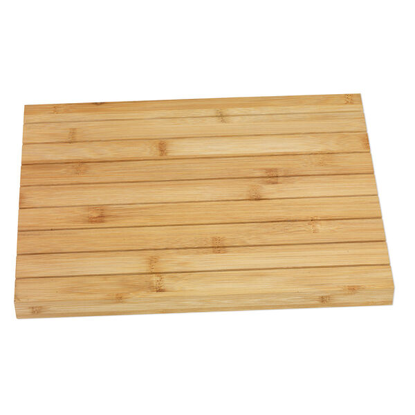 Display, earring card holder, bamboo, 2 x 10-5/8 x 8-1/4 inch inclined. Sold individually. image number 1