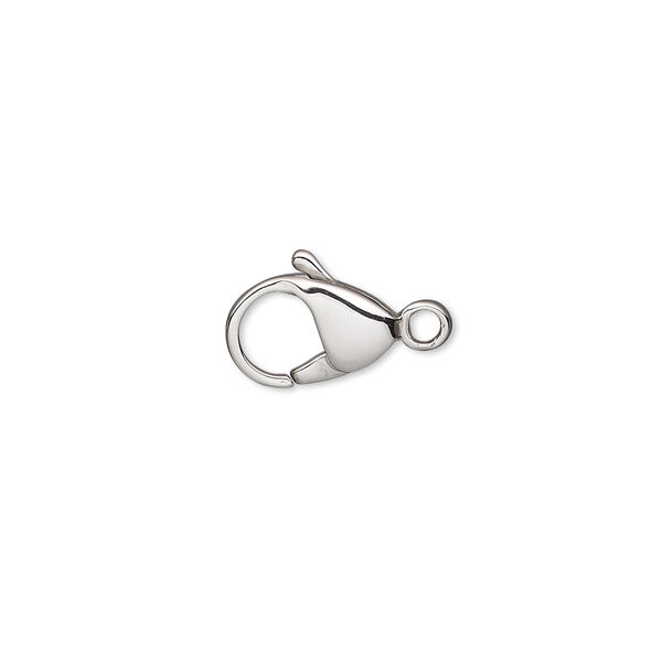 Clasp, lobster claw, stainless steel, 11x8mm. Sold per pkg of 100. image number 0