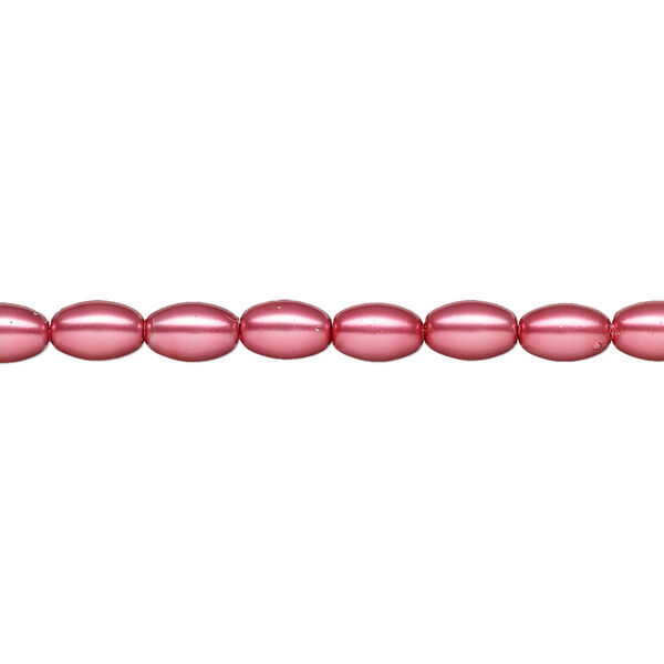 Pearl 1pk pink, Celestial Crystal® 6x4mm rice 15.5-16 inch image number 0