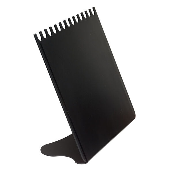 Display, chain and necklace, acrylic, frosted black, 11-1/4 x 10-1/2 x 4-3/4 inches. Sold per pkg of 4. image number 1