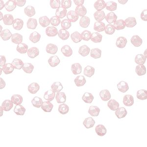 Bead 1pkg1200 (1 mass), Czech fire-polished dipped décor glass, pearlescent light.