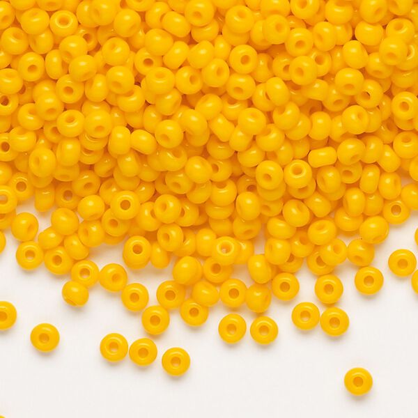 Seed bead, Preciosa Ornela Czech glass, pkg/50g, #8 rocaille, opaque orange, (93110). image number 0