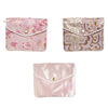 Pouch 1pkg3 rayon brocade and silver-finished steel, multicolored, 4.75x4-inch floral pattern. image number 0