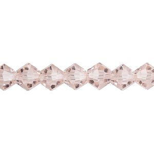 Bead 1pk transparent pink, Celestial Crystal® 8mm bicone 15.5-16 inch