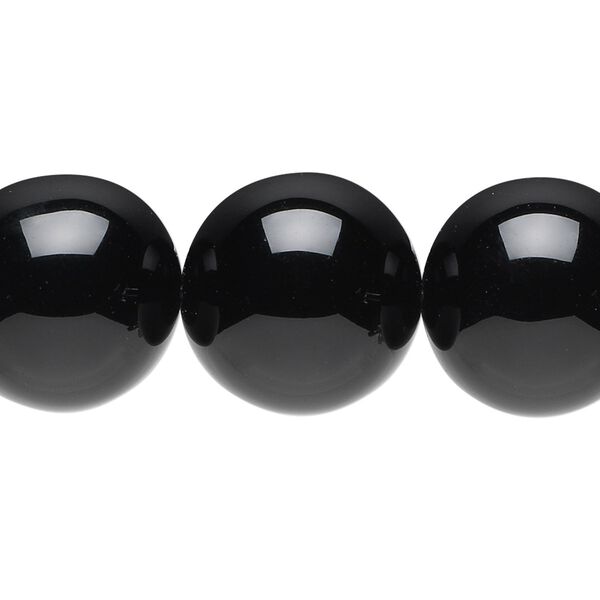 Black onyx 1pkg1, round bead 15.5-16 inch 18mm image number 0