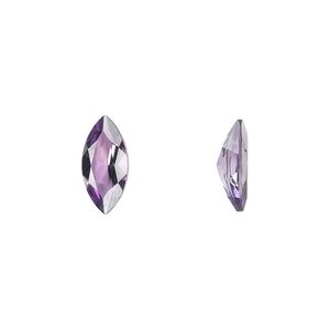 Amethyst 1pkg1, hand-cut faceted marquise gem natural 12x6mm