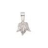 Bail, JBB Findings, ice-pick, antiqued sterling silver, 14x13mm leaf, 10mm grip length. Sold individually. image number 0