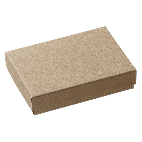 Paper / "cotton" (polyester) 1pkg6, rectangle box kraft 3.5x2.5x.75 inch image number 1